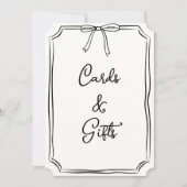 手引き弓コケットシックなカードとギフトサイン (正面)