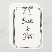 手引き弓コケットシックなカードとギフトサイン (正面/裏面)