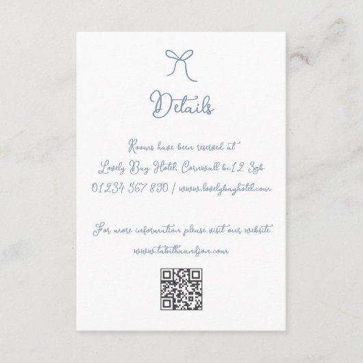 手引き弓ダスティブルー結婚ズ詳細 エンクロージャーカード (正面)