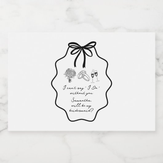 手引き弓フローラ花嫁の提案 スパークリングワインラベル (シングルラベル)