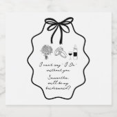 手引き弓フローラ花嫁の提案 スパークリングワインラベル (シングルラベル)