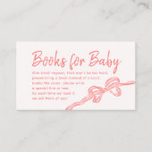 手引き弓ベビーシャワーブックベビーカード 名刺 (正面)