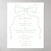 手引き弓白と緑の結婚バードリンク ポスター (正面)