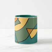 手引き抽象芸術ヴィンテージデザイントートバッグ マグカップ (中央)