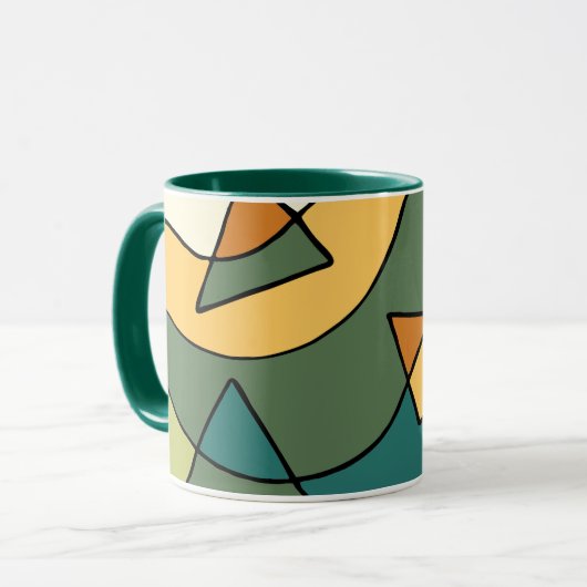 手引き抽象芸術ヴィンテージデザイントートバッグ マグカップ (正面左)