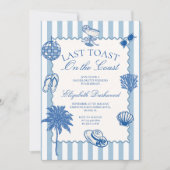 手引き最後のトーストを海岸でバチェロレッテ 招待状 (正面)