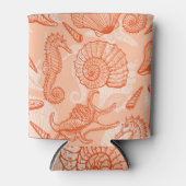 手引き海：ヴィンテージパターン 缶クーラー (正面)