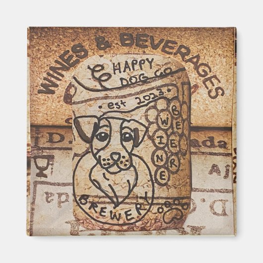 手引き犬ブルワリーマグネット マグネット (正面)