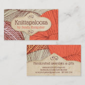 手引き糸編み物製の名刺 名刺 (正面/裏面)