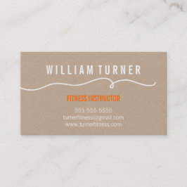 手引き線シンプルトレンディークラフト 名刺