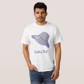 手引き藁帽子薄紫 Tシャツ (正面フル)