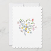 手引き赤お洒落ちゃんシャワー茶パーティー 招待状 (裏面)