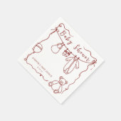 手引き赤ちゃん服の赤ちゃんシャワー スタンダードカクテルナプキン (角)