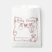 手引き赤ちゃん服の赤ちゃんシャワー フェイバーバッグ (正面)