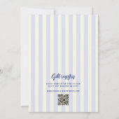 手引き食イタリアン品ストライプのブライダルシャワー 招待状 (裏面)