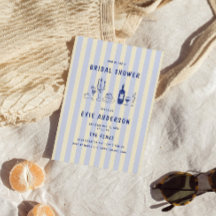 手引き食イタリアン品ストライプのブライダルシャワー