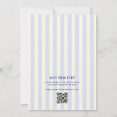 手引き食イタリアン品ストライプのブライダルシャワー 招待状 (裏面)