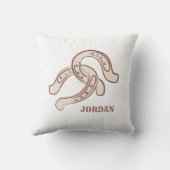 手引き馬蹄形 | ニュートラル素朴ウェスタン クッション (裏面)