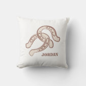 手引き馬蹄形 | ニュートラル素朴ウェスタン クッション (正面)