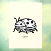 手引き魅力的甲虫イラストレーション ウィンドウサイン (シート3)