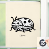 手引き魅力的甲虫イラストレーション ウィンドウサイン (ホーム)