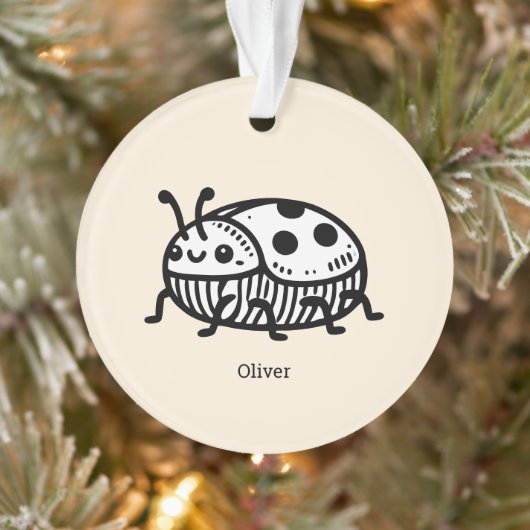 手引き魅力的甲虫イラストレーション オーナメント (ツリー)