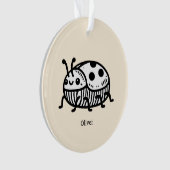 手引き魅力的甲虫イラストレーション オーナメント (正面)