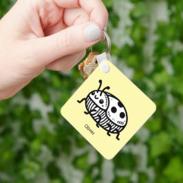 手引き魅力的甲虫イラストレーション キーホルダー