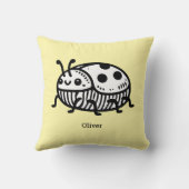 手引き魅力的甲虫イラストレーション クッション (裏面)