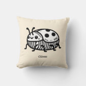 手引き魅力的甲虫イラストレーション クッション (正面)