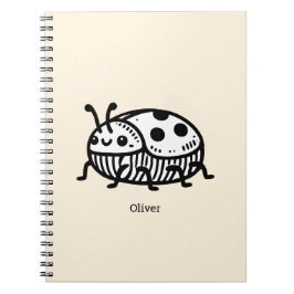 手引き魅力的甲虫イラストレーション ノートブック