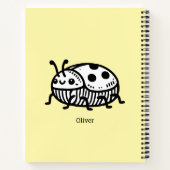 手引き魅力的甲虫イラストレーション ノートブック (裏面)