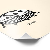 手引き魅力的甲虫イラストレーション フォトプリント            (角)