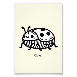 手引き魅力的甲虫イラストレーション フォトプリント           