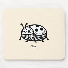 手引き魅力的甲虫イラストレーション マウスパッド