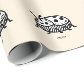 手引き魅力的甲虫イラストレーション ラッピングペーパー (ロールコーナー)