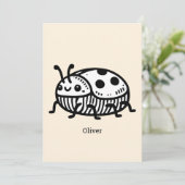 手引き魅力的甲虫イラストレーション 招待状 (スタンド正面)