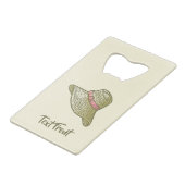 手引き麦藁帽子イエロー クレジットカード栓抜き (正面アングル)