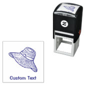 手引き麦藁帽子 セルフインキングスタンプ (インサイチュ)