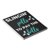 手形を支払うためにピリングを取る ノートパッド (アングル)