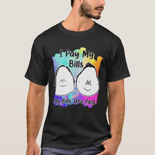 手形を支払う手形は支払おもしろい引用文 Tシャツ (正面)