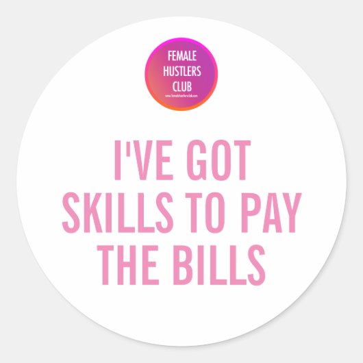 手形カスタムを支払うために個人に合わせた技能 ラウンドシール (正面)