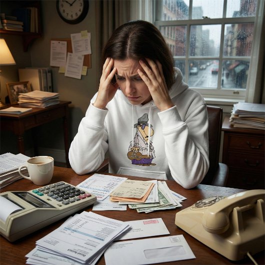 手形コレクター債務個人フード付きスウェットシャツ パーカ