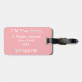 手忙しおもしろい書きのスローガンユーモアピンク  ラゲッジタグ (裏面横)