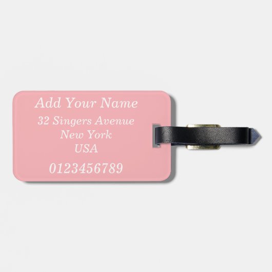 手忙しおもしろい書きのスローガンユーモアピンク  ラゲッジタグ (裏面横)