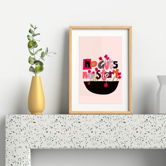 手感動的レタードNo Guts No Story引用文 フォトプリント