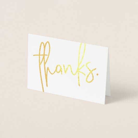 手感謝してい型金モダン箔箔 箔カード (正面)