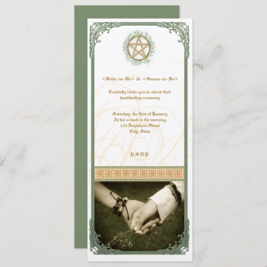 手打ち 招待状 (正面/裏面)