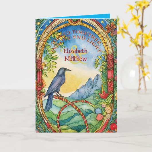 手打パーソナライズされたちカードセ異教のルト渡し カード (黄色い花)