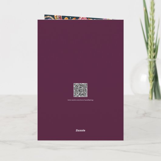 手打パーソナライズされたちカー異教のド民俗フローラ カード (裏面)